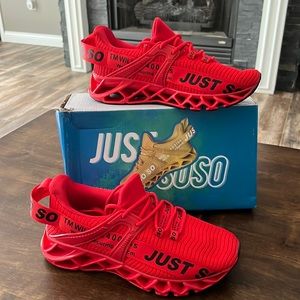 Niob Just Soso Womens Red Tennis Shoes 